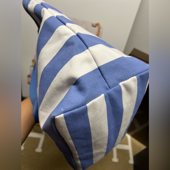 Dolce & Gabanna Blue/White Striped Canvas Tote,nylon lining - Picture 5 of 8